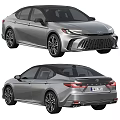 Silver Sedan Car with Sleek Exterior Design Front Rear View and Alloy Wheels