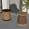 New Chinese Stool Combination 3d model