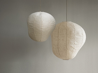 Danish chandeliers-Quiet and paper lanterns Pumpkin chandeliers 3d model