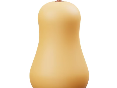 Fresh Yellow Butternut Squash Healthy Vegetable With Smooth Texture For Cooking 3d model