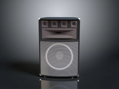 Modern Desktop PC Speaker System With Control Knobs And Black Design 3d model