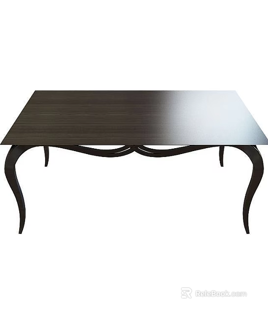 Sleek Modern Storage Cabinet with Wooden Surface and Curved Legs for Home Organization 3d model 