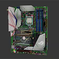ASUS ROG Computer Motherboard With CPU Socket Heat Sinks And PCIe Slots