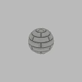 Natural Stone Sphere Structure Made Of Interlocking Textured Rough Blocks 3d model