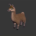 alpaca wool llama alpaca camel sheep humpless moose animal 3d model