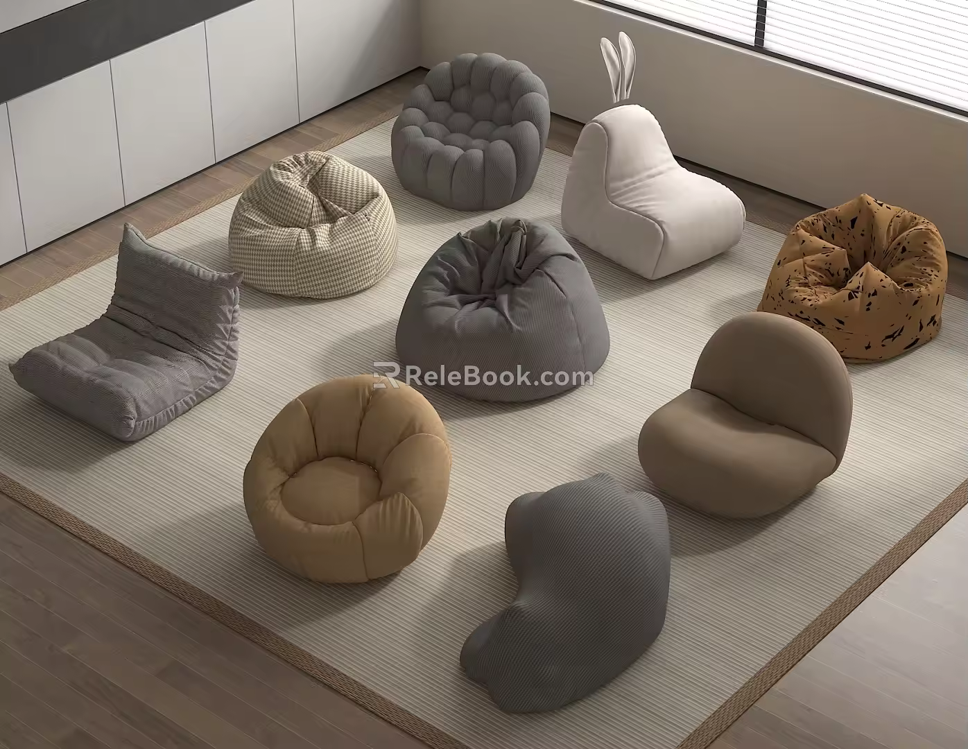Modern Lazy Sofa Lazy Sofa Combination Casual Sofa 3d model