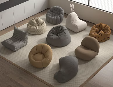 Modern Lazy Sofa Lazy Sofa Combination Casual Sofa 3d model