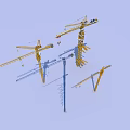 Efficient Yellow Tower Cranes Heavy Duty Industrial Equipment For Construction Site