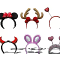 Fashion Jewelry Headbands With Minnie Ears Deer Horns Heart Devil And Bunny Designs