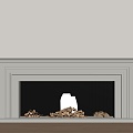 Modern Fireplace Electronic Fireplace Fireplace Firewood Embedded Fireplace 3d model