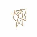 Modern Golden Geometric Wall Lamp With Decorative Metal Frame Design