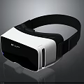White And Black VR Headset With Ergonomic Headband Electronic Device Design
