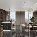 Luxurious Duplex Living Room With Marble Wall And Modern Furniture