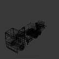 Red Heavy Duty Utility Truck With Mechanical Crane And Equipment Storage