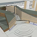 Contemporary Hotel Building Design With Wooden Striped Facade And Glass Entrance