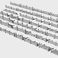 Chinese Style Stone Railing Bridge Railing River Railing Stone Railing Outdoor Railing 3d model
