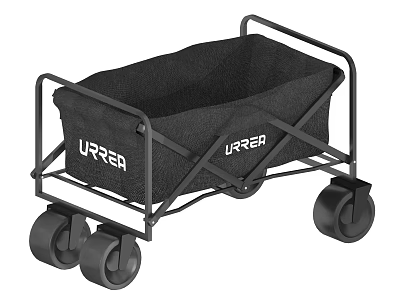 URREA Metal Frame Cart With Black Fabric Bin And Four Wheels 3d model