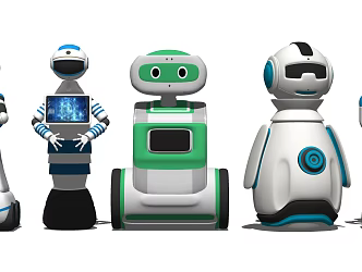modern robot artificial intelligence dialogue robot combination 3d model