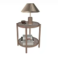 Nordic Side Table Rattan Side Table 3d model