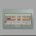 Electrical Switch Panel With Multiple Colored Circuit Breakers And Labeled Safety Switches