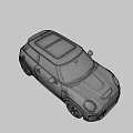 Silver Mini Cooper 3 Door Hatchback with Sporty Wheels and Round Headlights Design