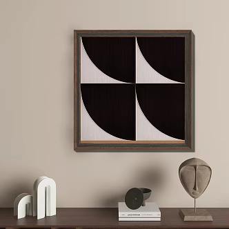 Modern abstract decorative painting 3d model