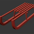 Wooden Outdoor Bench With Modern Design Curved Frame And Slatted Seat