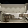 Elegant Clothing Store Interior With Open Sign Hanging Clothes And Green Plants
