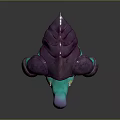 Game And Movie Character With Green Body Purple Shell Bulky Limbs And Yellow Eyes
