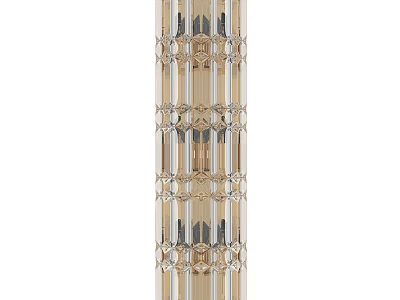 Elegant Modern Wall Sconce With Crystal Accents And Gold Metal Frame 3d model
