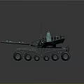 Armored Military Vehicle Featuring Tracked Wheels Communication Antennas and Weapon System