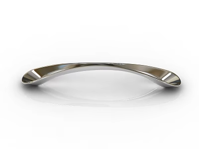 Stainless Steel Modern Cabinet Drawer Handle With Smooth Surface And Ergonomic Design 3d model