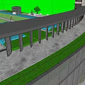 Modern High Rise Residential Buildings With Central Entrance Fountain Car And Green Landscape