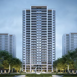 High-rise residential buildings in modern residential areas 3d model