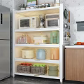 Large Capacity Kitchen Side Cabinet For Storing Various Appliances Cookware And Daily Food Supplies