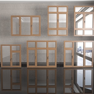 window aluminum clad wood window 3d model