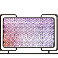 Elegant Decorative Screen with Black Frame and Pink Purple Gradient Diamond Pattern 3d model