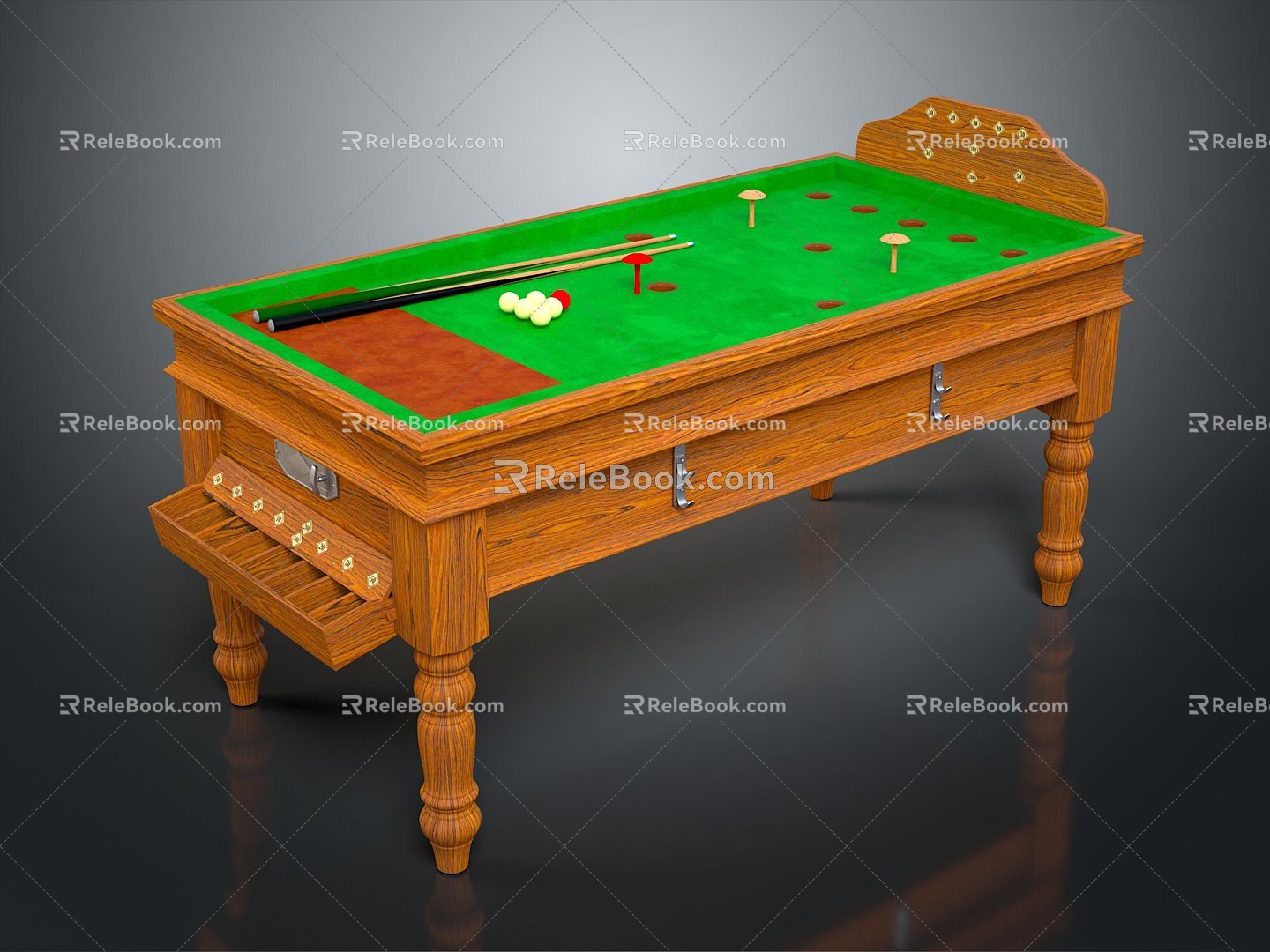 billiard billiard table billiard case billiard club billiard rack billiard table 3d model