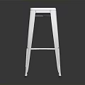 Modern White Metal Bar Stool With Sleek Design And Sturdy Structure