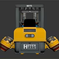 Yellow Industrial Forklift With Modern Cabin Design And Control Features