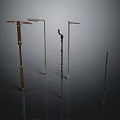 Various Designed Outdoor Lamp Posts With Different Structures And Materials