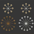 Elegant Crystal Chandeliers With Multiple Arms And Colorful Pendant Decorative Lights
