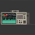 Medical Device Patient Monitor with Vital Signs Display Screen Waveform Graphs Control Buttons Connecting Cables