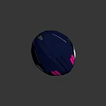 HJC Navy Blue Sports Helmet With Pink Stripes And White Logo Design