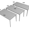 Minimalist Solid Wood Dining Table With Rectangular Tabletop And Slim Legs Design