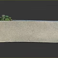 Square Concrete Planter Featuring Mini Cactus Garden with Sand and Pebbles
