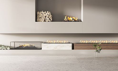 Modern Fireplace 3d model