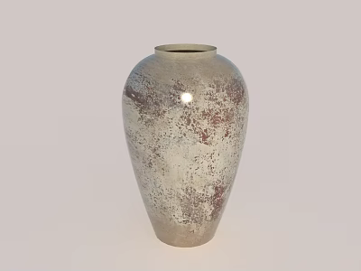 Elegant Ceramic Vase Featuring Neutral Speckled Texture And Minimalist Design For Home Decor 3d model