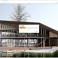 Modern Post Station Public Building Visitor Center Building Exhibition Hall Small Public Building Cafe Building Post Station Building 3d model