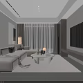 Beige L shaped Sectional Sofa In Modern Living Room With Coffee Table And Pillows